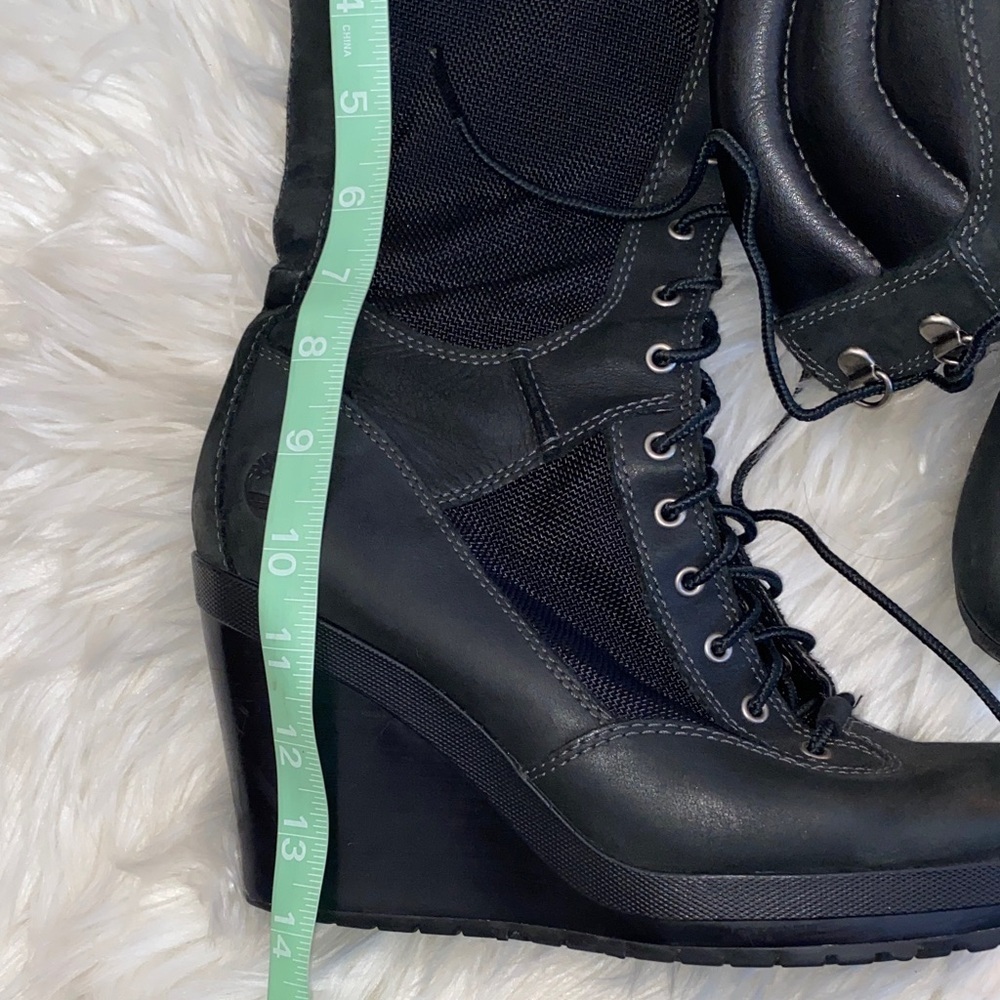 ‼️SOLD‼️DO NOT BUY! Timberland Y2K Women's Black Wedge Boots - Picture 8 of 10